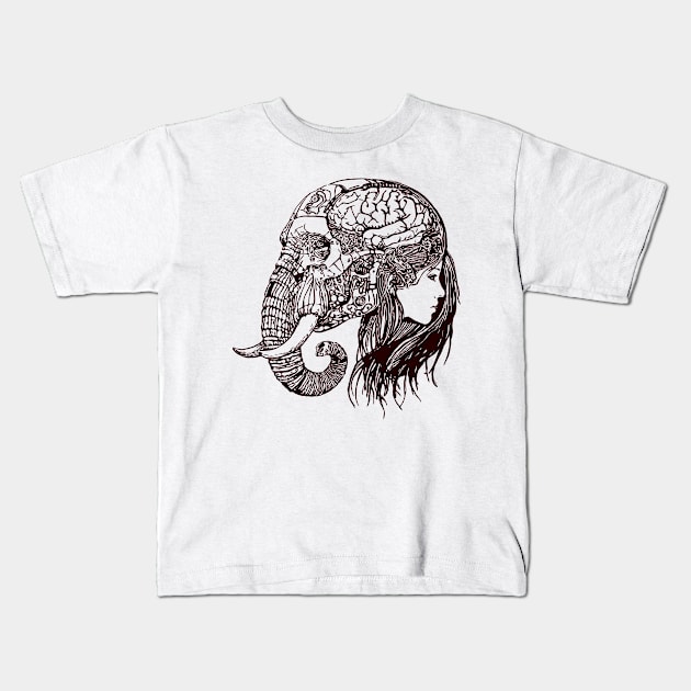 Elephant Kids T-Shirt by LastViewGallery